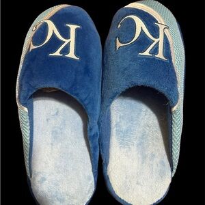 KC Kansas City Royals Men Size 12 Colorblock Fur Slide Slippers Bundle of 2